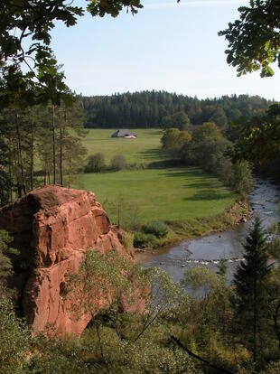 Sandsteinklippen im Gauja Nationalpark 