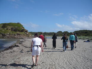 Wanderung am Strand