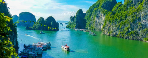 Die Halong Bucht als klassisches Fernreiseziel im Februar