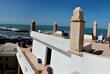 Dachterrasse mit Blick aufs Meer