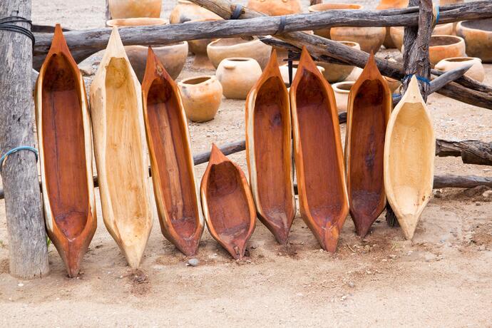 Holzschnitzlermarkt in Okahandja, Namibia