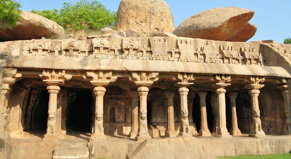 Käfig Ruinen in Mahabalipuram