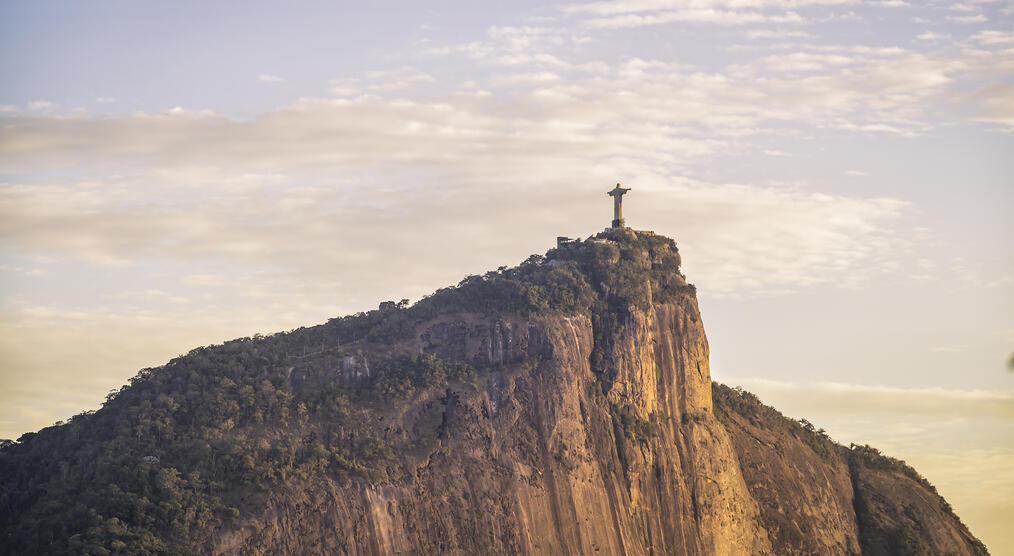 Cristo Redentor bei Sonnenuntergang