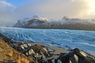 Vulkangestein am Vatnajökull Gletscher