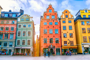 Blick auf das Nobelpreismuseum in Gamla Stan