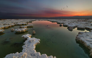 Sonnenuntergang am Toten Meer