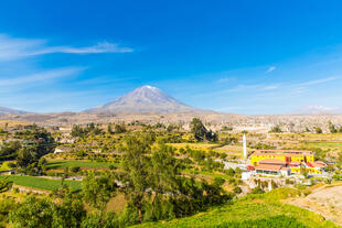 Blick auf den Vulkan bei Arequipa