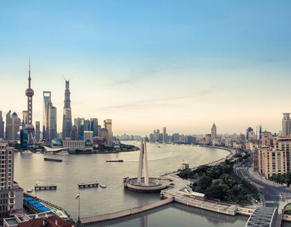 Blick auf Shanghai