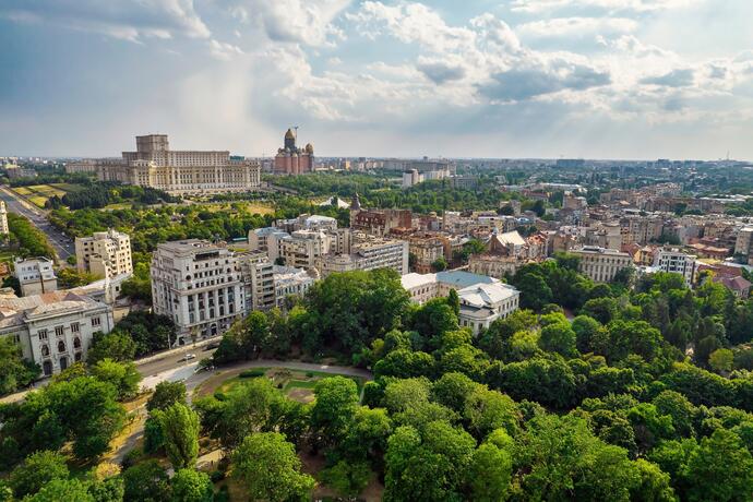 Luftansicht von Bukarest