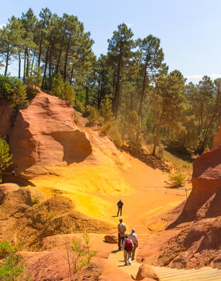 Wandern in den Ockerbrüchen von Roussillon