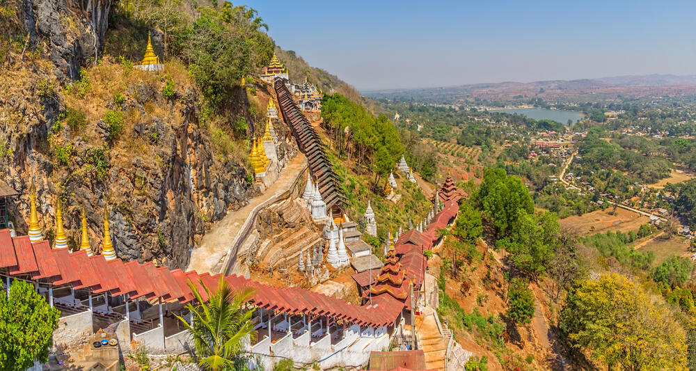 Weg zum Pindaya Cave