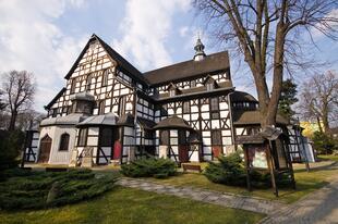 Die Fachwerkkonstruktion Friedenskirche in Schweidnitz