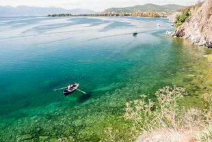 Ruderboot auf dem Ohrid See