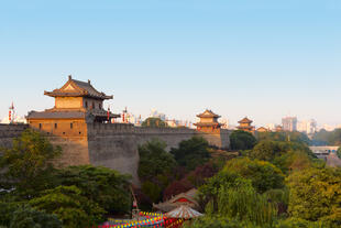 Sicht auf die Stadtmauer von Xi'an