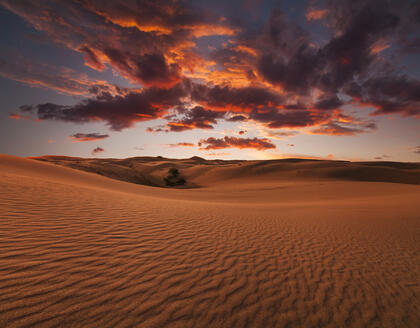 Sonnenuntergang in der Wüste Gobi