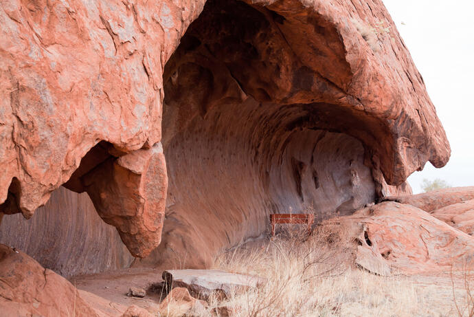 Gesteinsformationen am Uluru / Ayers Rock