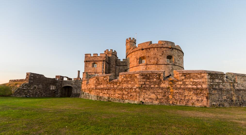 Pendennis Castle bei Sonnenuntergang