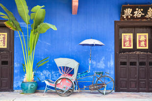 Hausfassade in Penang 