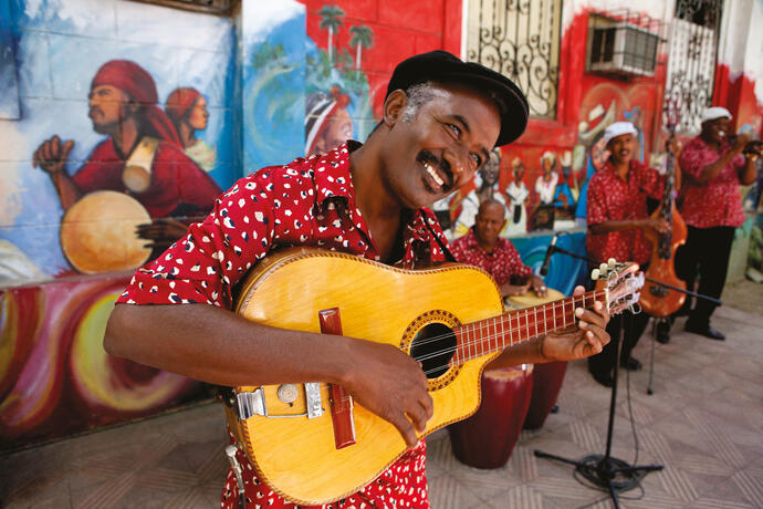 Straßenmusiker in Santiago de Cuba