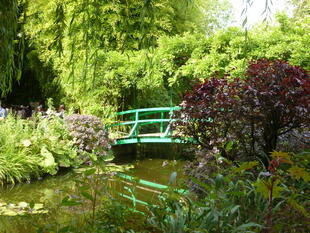 Monets japanische Brücke im faszinierenden Lichterspiel