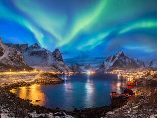 Polarlichter über den Lofoten