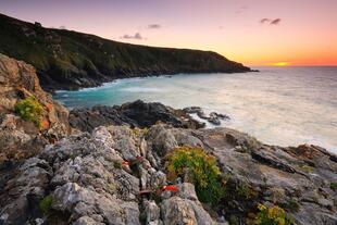 Sonnenuntergang über der Küste St. Ives'