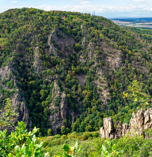 Blick vom Hexentanzplatz auf die Bode Schlucht