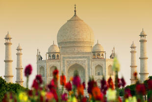 Taj Mahal bei Sonnenaufgang