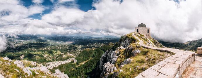 Panorama von Mausoleum im Lovcen