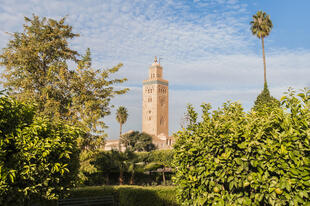 Blick auf die Koutoubia Moschee