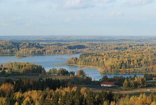 Hügelpanorma Lettland