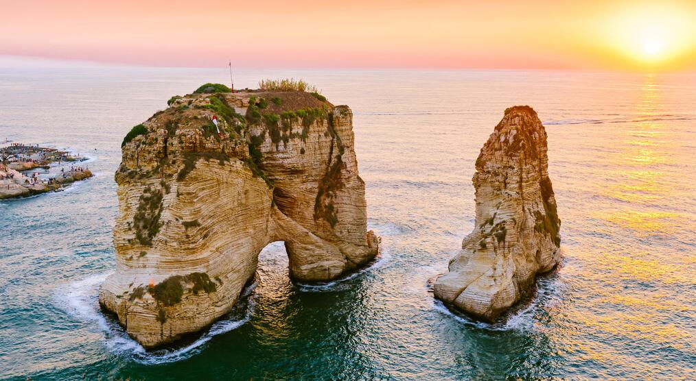 Pigeon Rocks in Raouche, Beirut