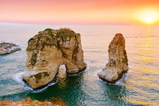 Pigeon Rocks in Raouche, Beirut