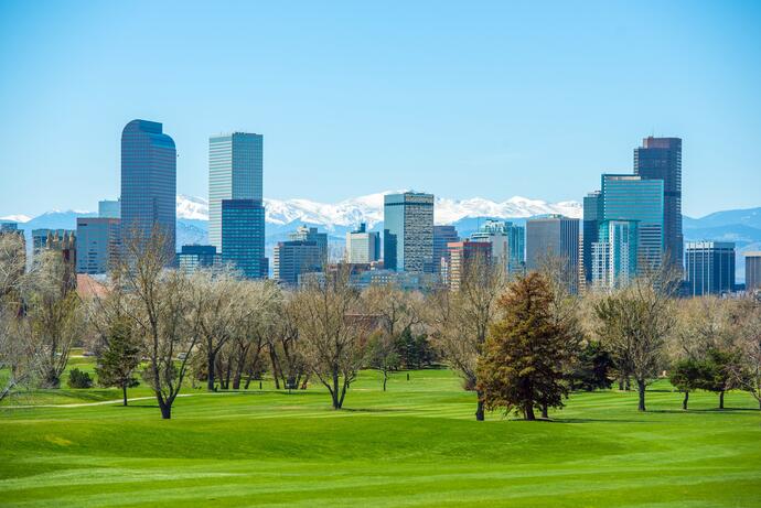 Blick auf Denver Downtown