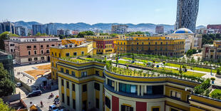 Blick auf Tirana