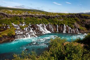 Wasserfall Hraunfossar