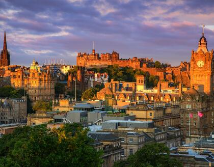 Blick auf die Edinburgh Castle