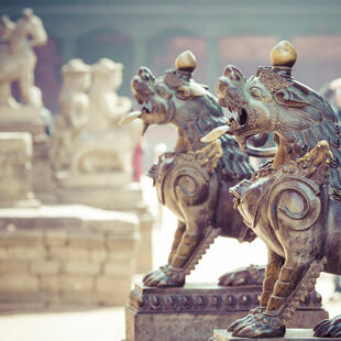 Statuen am Durbar Square