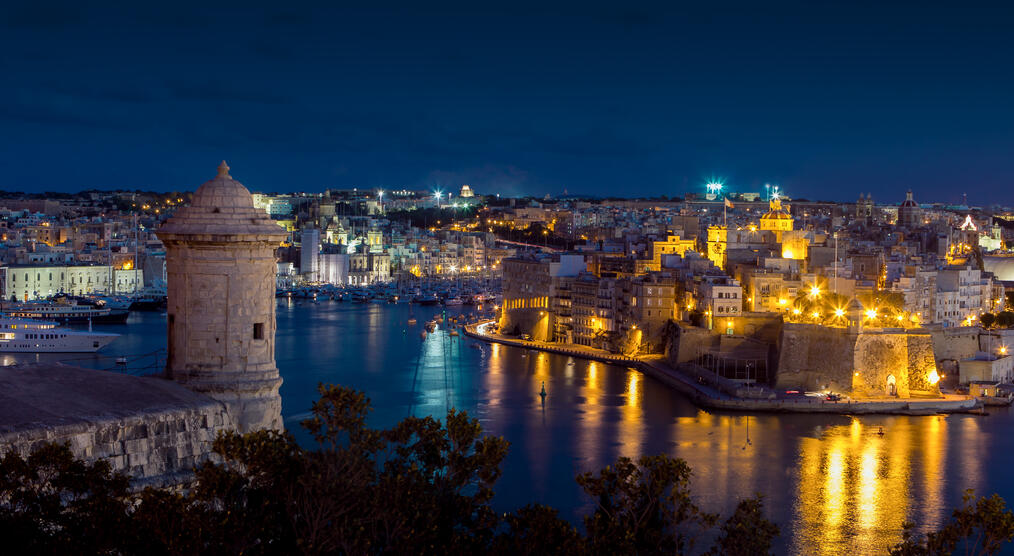 Blick von Valetta auf die Drei Städte