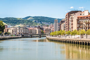 Sicht entlang des Ria del Bilbao 