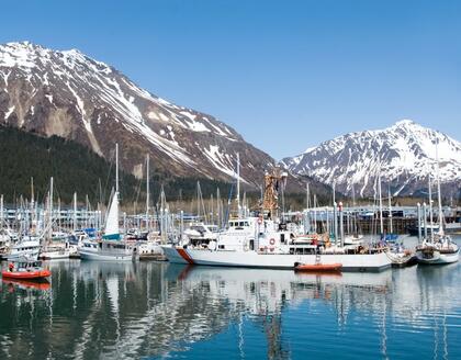 Boote im Hafen von Seward