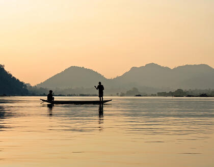 Fischer auf dem Mekong