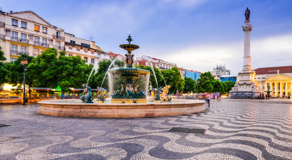 Rossio Platz in Lissabon