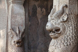 Tiersäulen in Mahabalipuram