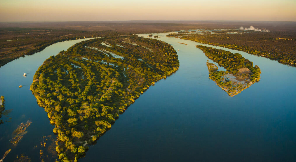 Blick über die Landschaft von Sambia