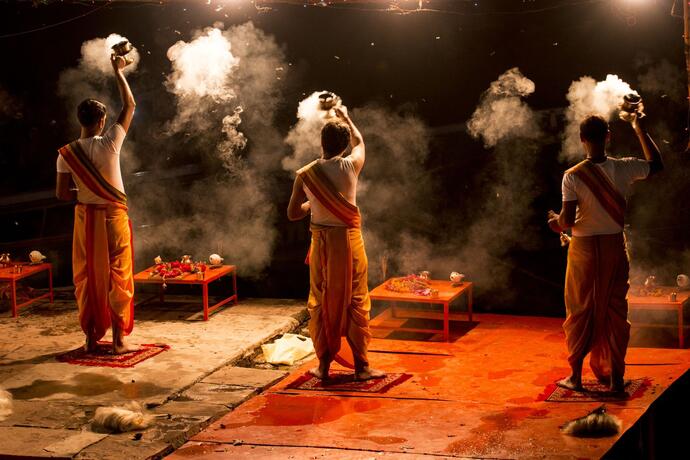 Aarti-Zeremonie in Varanasi