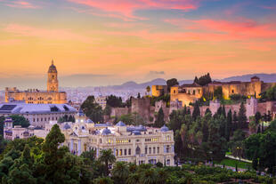 Málaga im Abendlicht