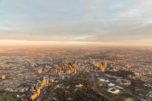 Melbourne aus Vogelperspektive 