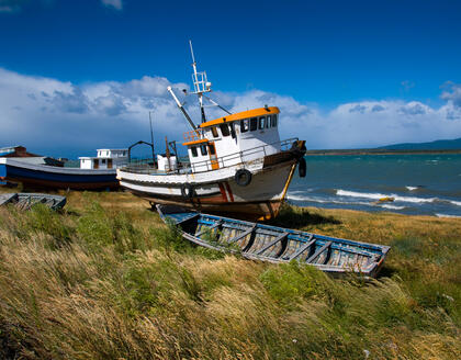 Schiffe in Puerto Natales