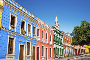 Häuserfassade in Bogota